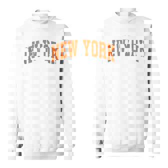 New York Throwback Print Classic Sweatshirt - Monsterry