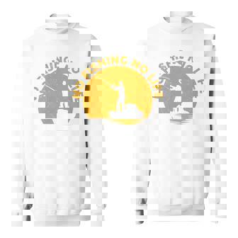 No Fishing No Life 釣り フィッシング ロゴ プリント 長袖tシャツ スウェットシャツ - Kawaiitshirt