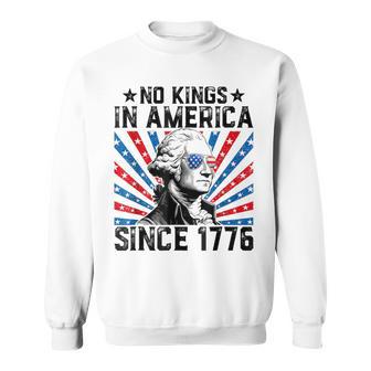 No Kings In America Since 1776 Distressed Sweatshirt - Thegiftio UK