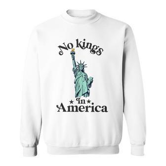 No Kings In America Flag Protest Save Democracy Sweatshirt - Thegiftio UK