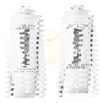 Not Now Partner My Tummy Hurts Cowboy Frog Sweatshirt - Thegiftio