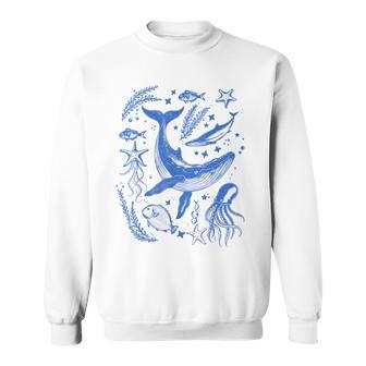 Ocean Marine Life Collection Sea Life Lover Sweatshirt - Thegiftio UK