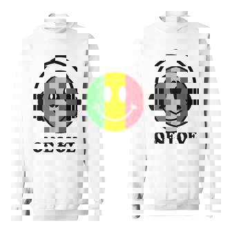 One Love ラスタ レゲエ 音楽 ヘッドホン スマイルフェイス ラスタファリ スウェットシャツ - Kawaiitshirt