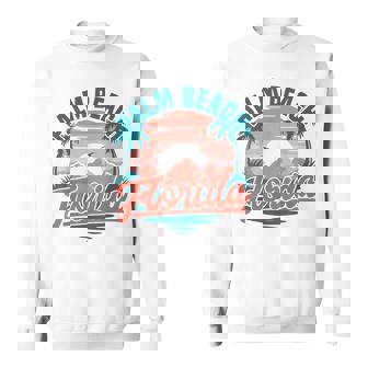 Palm Beach Florideacances Océan Palmier Été Coucher De Soleil Sweater e - Cadeauxyz