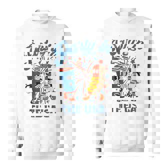 Party In The Usa Hot Dog Lover Usa 4Th Of July Sweatshirt - Monsterry