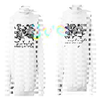 Peace Love Golf Player Tie Dye Golf Lovers Sweatshirt - Thegiftio UK