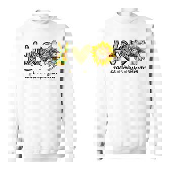 Peace Love サンシャイン ヒッピー ひまわり ヒマワリ 恋人へのギフト スウェットシャツ - Kawaiitshirt