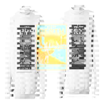 Perth Australia – ビンテージ旅行ポスタースタイル 長袖tシャツ スウェットシャツ - Kawaiitshirt