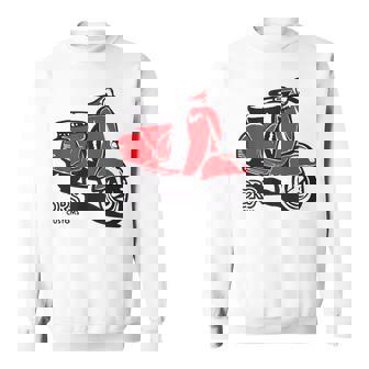 Piaggio クラシックスクーター イタリア製 ピンク スウェットシャツ - Kawaiitshirt