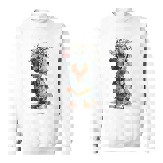 Rauhaardackel Dackel Blumern Teckel Hund Jagdhund Lustig Sweatshirt - Geschenkecke