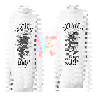 Red White And Rawr Dino T-Rex Dinosaurus 4Th July Usa Sweatshirt - Monsterry