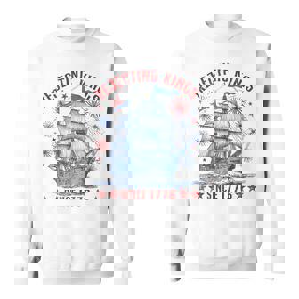 Rejecting Kings Since 1776 Liberty Patriotic Usa Sailboat Sweatshirt | Mazezy