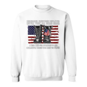 Remember Everyone Deployed Friday Military American Flag Sweatshirt - Thegiftio UK