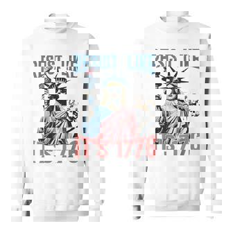 Resist Like It's 1776 No Kings Liberty Statue 4Th Of July Sweatshirt - Monsterry
