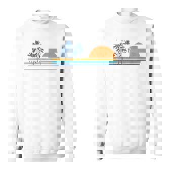 Retro 70S Sunset Palm Trees Vintage Tropical Beach Graphic Sweatshirt - Monsterry