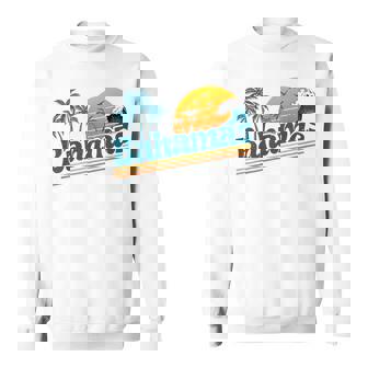 Retro Bahamas Beach Summer Vacation Sunset 70S 80S Palm Tree Sweatshirt | Seseable FR