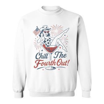 Retro Chill The Fourth Out Firework 4Th Of July Drink Sweatshirt - Thegiftio UK