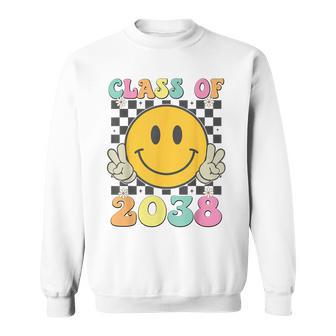 Retro Class Of 2038 Grow With Me Back To School Kindergarten Sweatshirt - Thegiftio UK