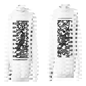 Retro F-Caw-F Black Crow Black Bird Saying Meme Dark Sweatshirt | Mazezy