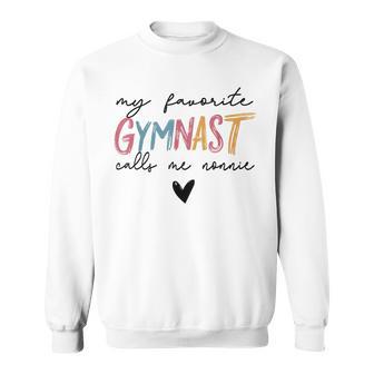 Retro My Favorite Gymnast Calls Me Nonnie Sweatshirt - Thegiftio UK