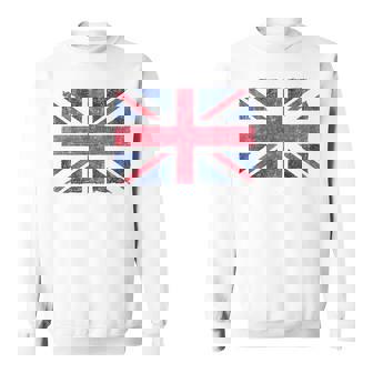 Retro Union Jack Vintage British Flag Great Britain Uk Sweatshirt | Mazezy
