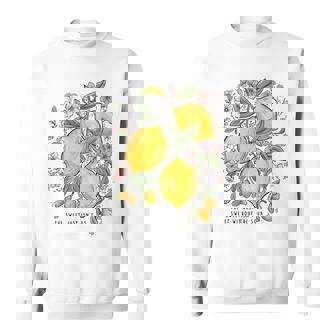 Retro Zitronen Outfit Mit Zitronenbaum Citrus Lemon Sweatshirt - Geschenkecke