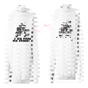 I Ride A Monkey オートバイミニバイクまたはピットバイク スウェットシャツ - Kawaiitshirt