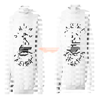 Sailing Makes Me Happy レッド ヨット スウェットシャツ - Kawaiitshirt