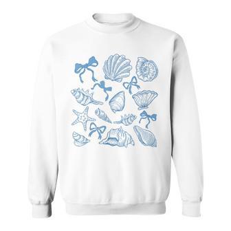Seashell Coastal Coquette Starfish Ocean Beach Summer Vibes Sweatshirt - Thegiftio UK