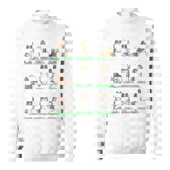 Shetland シープドッグ シェルティ 犬 ヨガ ポーズ ワークアウト エクササイズ スウェットシャツ - Kawaiitshirt