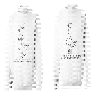 Silly Daddy Goose Goose Dad Animal Father's Day Sweatshirt - Thegiftio UK