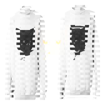 Smoking Cat Y2k Vintage Black Cat Retro 90S Grunge Aesthetic Sweatshirt | Mazezy