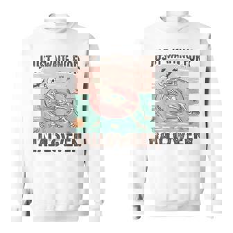 Spooky Summer Skeleton Just Waiting For Halloween Sweatshirt | Mazezy