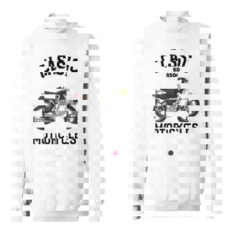 Sr500 ブラック クラシックバイク モーターサイクリスト オートバイ スウェットシャツ - Kawaiitshirt