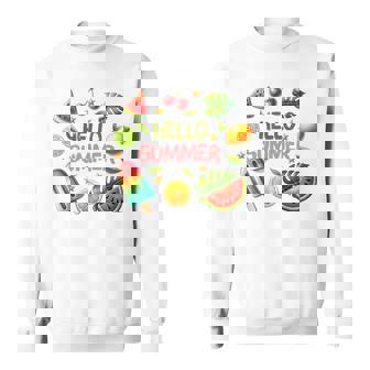 Summeribes ビーチバケーション ハローサマー トロピカル 楽しいデザイン スウェットシャツ - Kawaiitshirt