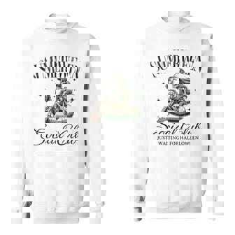 Summerween Social Club Halloween In Summer Pool Skeleton Sweatshirt | Mazezy