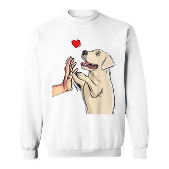 Süße Labrador Geschenke Damen & Kinder Erwachsene Und Kinder Weiß Kurzarm Crew-Ausschnitt Cartoon Labrador Retriever Liebe Golden Labbi Hunde Frauchen Sweatshirt - Geschenkecke