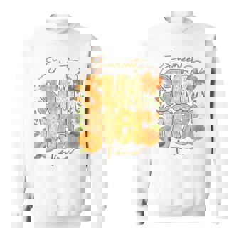 Sweetummer Time 鮮やかなフローラルピーチ 長袖tシャツ スウェットシャツ - Kawaiitshirt