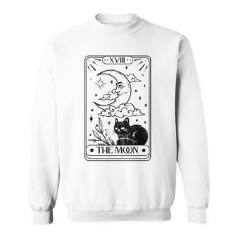 Tarjeta Del Tarot De La Luna Con Gato Negro Camisa de entrenamiento - Regaloses
