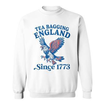 Tea Bagging England Since 1773 Patriotic Eagle 4Th Of July Sweatshirt - Thegiftio UK