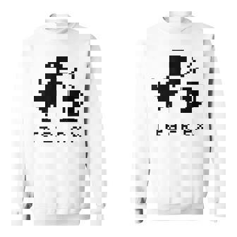 Tea Rex Pixel 8ビットゲーム恐竜 スウェットシャツ - Kawaiitshirt