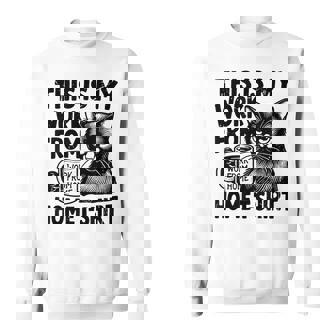 This Is My Work From Homearcastic Cat Remote Worker スウェットシャツ - Kawaiitshirt