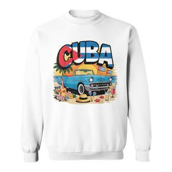 Toddler White Cuban La Cubanita Cuba Flag Hispanic Heritage Sweatshirt - Thegiftio UK