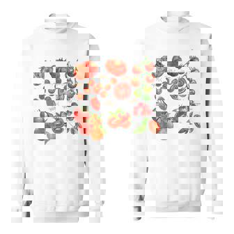 Tomato Fruit Botanical Cottagecore Clothing Vegetable Sweatshirt - Monsterry