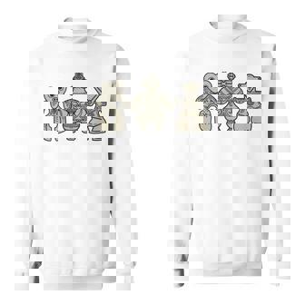 Tomodachi 土偶 縄文 時代 遮光器土偶 ハート形土偶 仮面の女神 宇宙人 はにわ かわいい シュール 長袖tシャツ スウェットシャツ - Kawaiitshirt