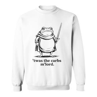 Twas The Carbs M'lord Frog Sweatshirt - Thegiftio UK