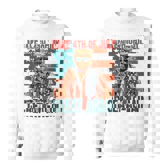Vintage Make 4Th Of July Great Again Trump Hotdog Sweatshirt - Monsterry