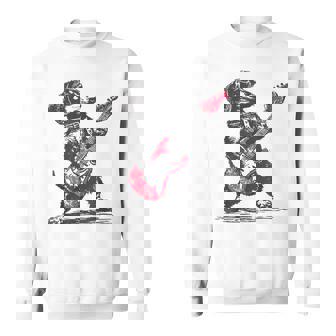 Vintage Dachshund Playing Guitar Weenie Rock And Roll Sweatshirt - Thegiftio