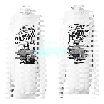 Vintage Easily Distracted By Old Pickup Trucks Classic Car Sweatshirt | Mazezy