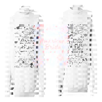 Vintage American Bride 4Th Of July Wedding Engagement Sweatshirt - Thegiftio